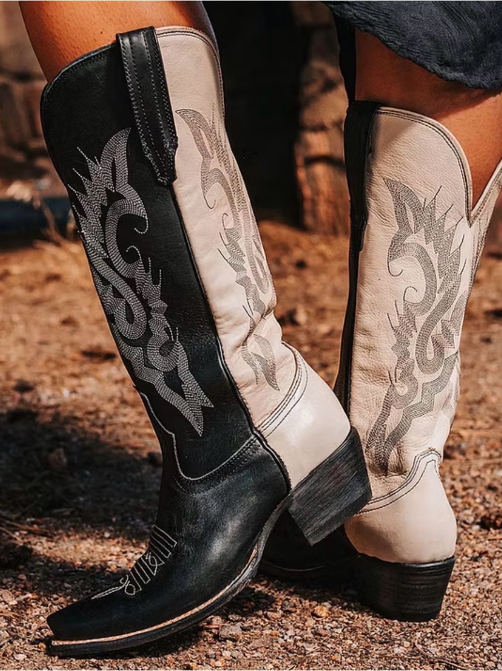 Woodland Two-Tone Western Boots